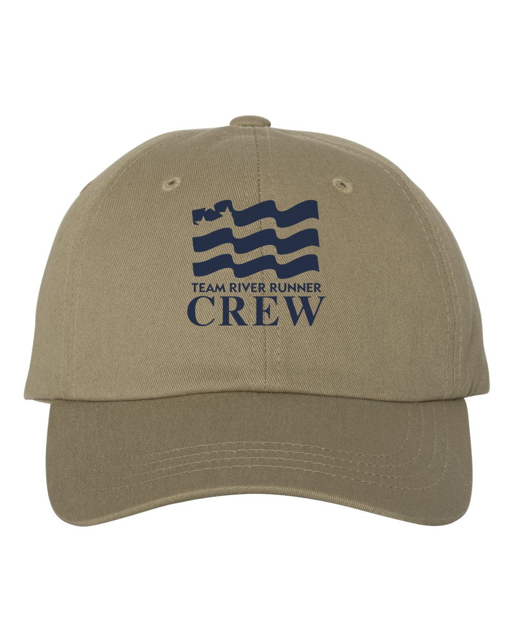 Team River Runner CREW dad hat - Khaki (Yupoong 6245CM)