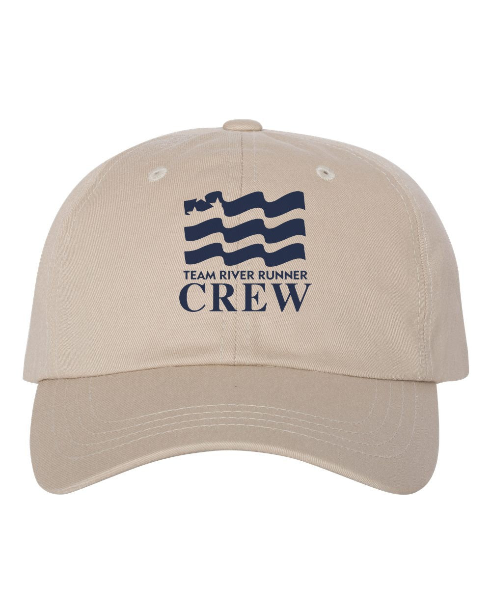 Team River Runner CREW dad hat - Stone (Yupoong 6245CM)
